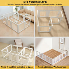 Everfront dog playpen double-lock feature ensuring secure boundaries during puppy exploration.