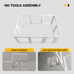 Everfront dog playpen tool-free assembly demonstrated for quick room-to-room setup.