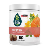 EverRoot Digestion Soft Chews bottle with pumpkin fiber for digestive support.