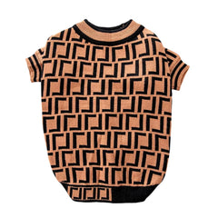 Everything Chic Luxury Dog Sweater side profile on a pup highlights snug fit