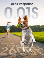 Evuime compact dog collar design reduces neck burden for long wear.