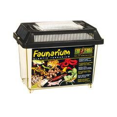 Exo Terra Faunarium clear door enables simple placement.