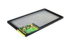 Exo Terra screen cover on aquarium setup provides ventilation and secure enclosure.
