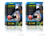 Exo Terra Swamp Glo Basking Spot Lamp 75W close-up with durable neodymium glass sleeve