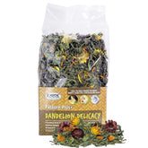 Exotic Nutrition Pasture Plus+ Diente de León Delicadeza en envase, snack natural para herbívoros.