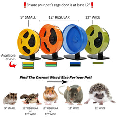 Exotic Nutrition Silent Runner Wheel closed front for privacy and containment during runs.
