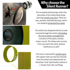 Exotic Nutrition Silent Runner wheel textured tracks provide secure grip during runs.