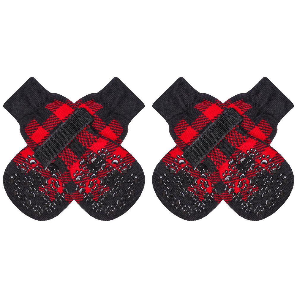 EXPAWLORER calcetines antideslizantes para perro, frontal, mayor agarre en interiores.