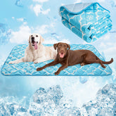 EXPAWLORER dog cooling mat surface close-up shows breathable cooling fabric for hot days