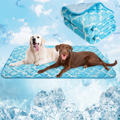 EXPAWLORER dog cooling mat surface close-up shows breathable cooling fabric for hot days