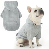 EXPAWLORER textured cable-knit dog hoodie front view showcases cozy warmth and durable fabric.