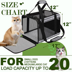 EXPAWLORER cat carrier soft-sided cabin view highlights spacious interior for relaxed travel
