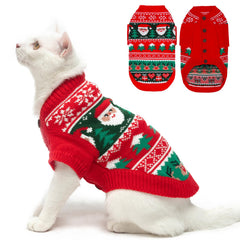 EXPAWLORER Cat Christmas Sweater front view shows timeless knitwear for festive warmth