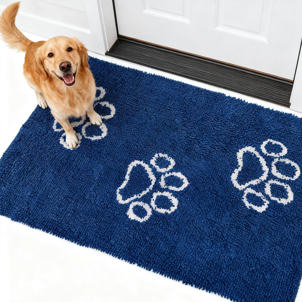 EXPAWLORER dog door mat absorbent microfiber traps moisture at entryways