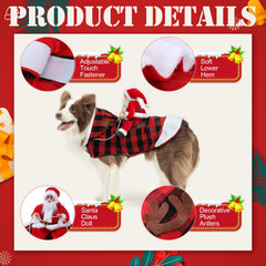 EXPAWLORER dog plaid hoodie closeup emphasizes soft breathable fabric