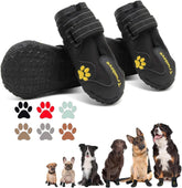 EXPAWLORER dog shoes with waterproof non-slip bottoms for secure outdoor traction.