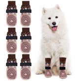 EXPAWLORER calcetines para perros con correa de ajuste para un ajuste seguro.