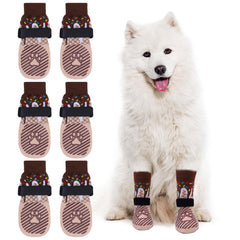 EXPAWLORER calcetines para perros con correa de ajuste para un ajuste seguro.