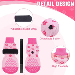 EXPAWLORER dog socks on hardwood floor reduce slips on smooth surfaces