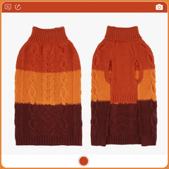 EXPAWLORER dog sweater color-block detail showcases playful pattern for fall style