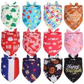 EXPAWLORER holiday dog bandana 12-pack front view for year-round festive outfits.