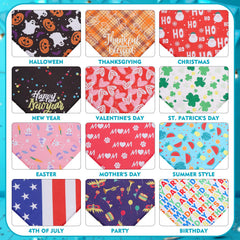 EXPAWLORER New Year’s dog bandana pattern adds cute seasonal looks.