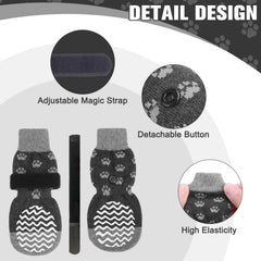 EXPAWLORER pack de seis calcetines con cintas desmontables.