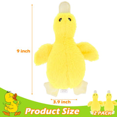 EXPAWLORER plush squeaky duck toy inside-squeaker boosts active engagement during fetch