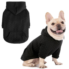EXPAWLORER textured cable knit hoodie front view cozy daily wear