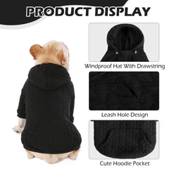 EXPAWLORER textured cable-knit hoodie raglan sleeves allow freer movement while active.