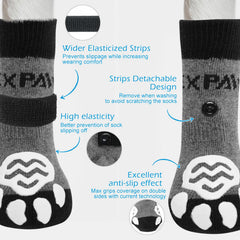 EXPAWLORER dog socks anti-slip sole close-up showing grip area