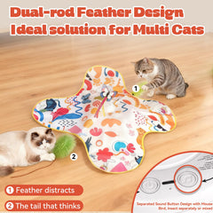 EXPBSYOU feather band engages cats with fluttering motion and varied texture