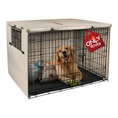 Explore Land 54-inch dog crate cover outer view shows sun and wind protection for outdoor or travel use