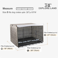 Explore Land crate cover 30in vintage violet back view shows fabric and color.
