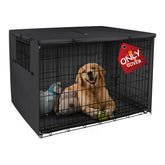 Explore Land crate cover front view providing sunshade protection for 36-inch crates
