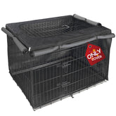 Explore Land dog crate cover on a universal 42-inch cage for privacy