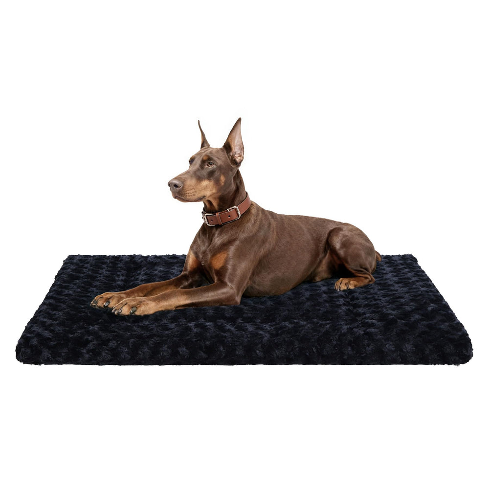 Exsnugy washable dog bed mat with ultra-plush surface for cozy naps