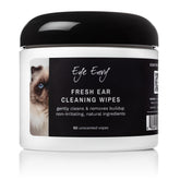 Eye Envy Fresh Ear Cleaning Wipes for Cats remove debris from ears for cleaner canals.