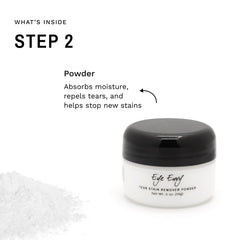 Eye Envy stain remover kit box highlighting two-step system.