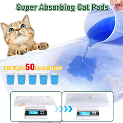 Eyssu pee pads offer 50oz absorption for longer dryness.