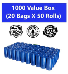 EZ PICK UP 1000-bag blue case ensures ready, mess-free cleanup