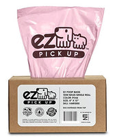 EZ PICK UP pink dog poop bags on roll for convenient disposal and mess-free walks.