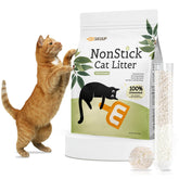 EZSKUUP non-stick tofu litter pouring shows fast-clump action for easy cleanup.
