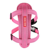 EzyDog chest plate no-pull harness close-up shows secure fit with foam chest