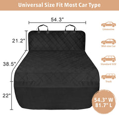 F-color SUV Cargo Liner bumper flap protector shields interior and handles claws during loading.
