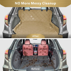 F-color durable 600D oxford fabric highlights long-lasting construction for pet trips.