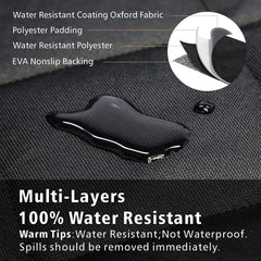 F-color SUV Cargo Liner nonslip base prevents shifting when pets move.