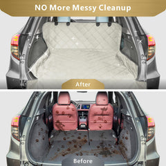 F-color SUV Cargo Liner water-resistant fabric blocks spills and odors.