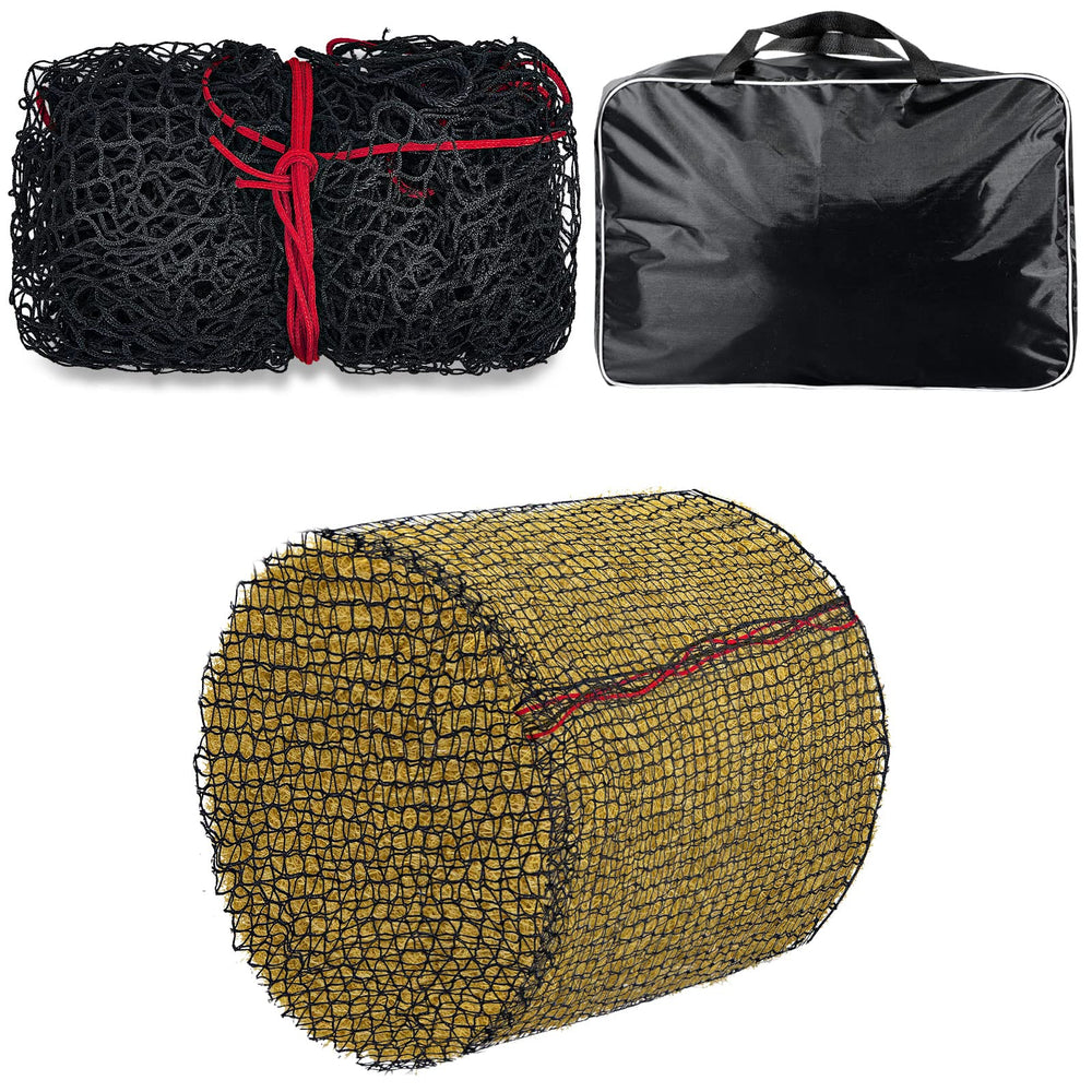 Fabbay hay net round bale net for horses keeps hay tidy in stall.