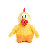 fabdog Fluffies chicken toy squeaker for interactive play and fetch